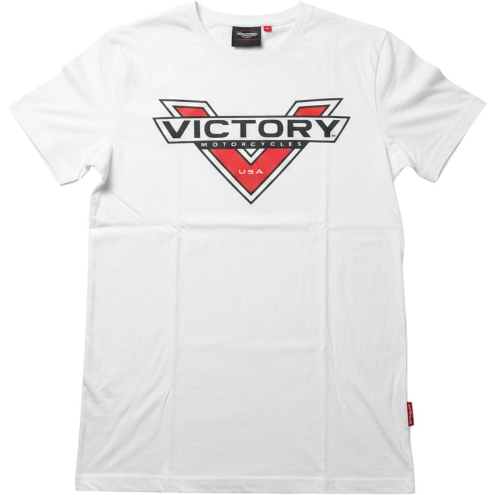 Victory Motorcycles USA Graphic T-Shirt White Cotton Short Sleeve Mens Small
